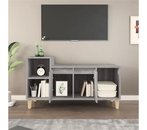 Meuble TV Sonoma Gris 100x35x55 Cm Bois D ingénierie Meuble TV BUT