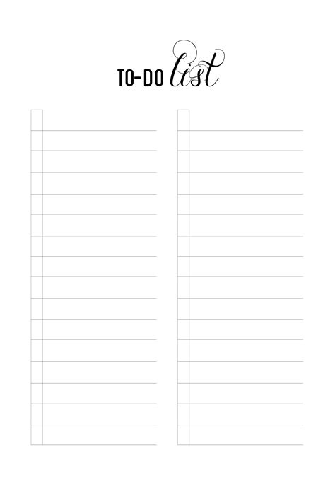 To Do List Printable Form - Printable Forms Free Online