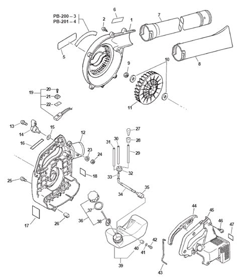 Echo Pb 200 And Pb 201 Parts Diagrams Online Lawnmower Pros