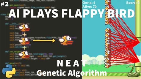 Python Flappy Bird Ai Tutorial With Neat Moving Birds Youtube