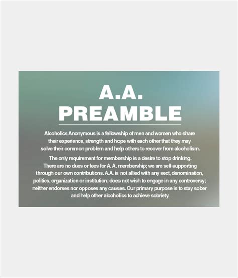 Aa Preamble Printable