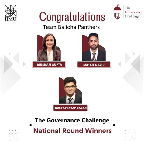 Iim Udaipur Wins Inter B School Governance Consulting Competition