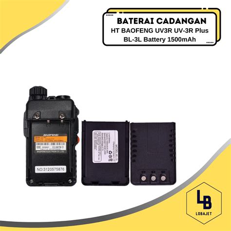 Jual Baterai Cadangan Ht Baofeng Uv R Uv R Plus Bl L Battery