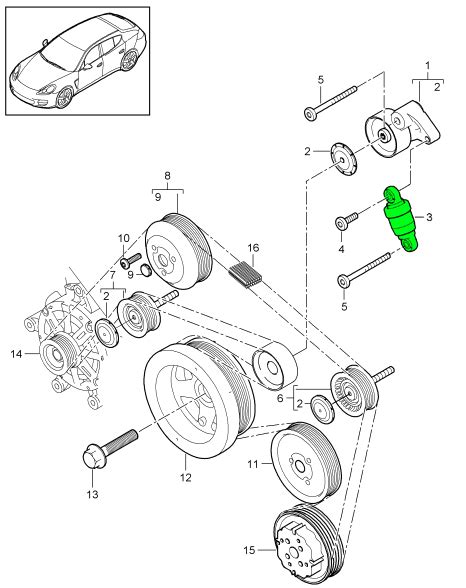 Porsche Drive Belt Tensioner 94810226121 94810226121 Design 911