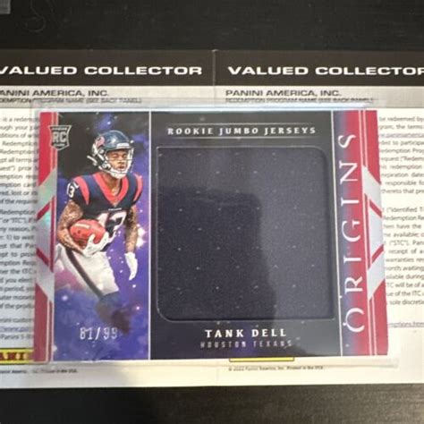 2023 Panini Origins Tank Dell Rookie Jumbo Jerseys Red 81 99 Texans RC