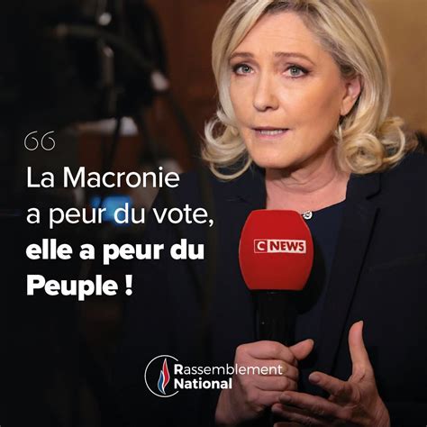 Rassemblement National On Twitter La Macronie A Peur Du Vote Des