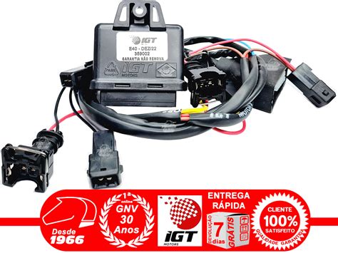 Emulador De 4 Bicos Injetores Ares E40 E Chicote Conectores IGT GNV