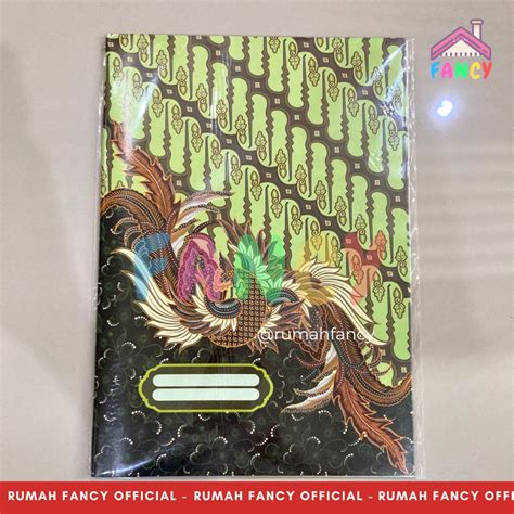 Jual 1pak Isi 20 Lembar Sampul Buku Boxy Kwarto Simpaty Batik Tradisional Pattern Bunga