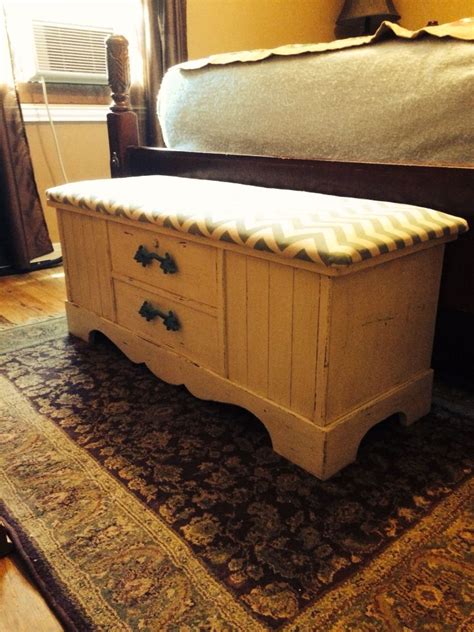 Lane Cedar Chest Repainted And Reupholstered Cedar Chest Cedar Chest