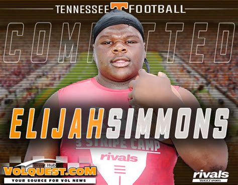 BREAKING: LARGE defensive tackle Elijah Simmons commits to Tennessee ...