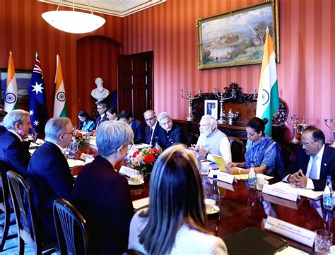 Prime Minister Narendra Modi With Australian Pm Anthony Albanese During A Bilateral Meeting