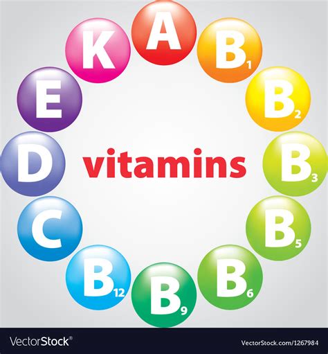 Beads Of Vitamins Royalty Free Vector Image Vectorstock