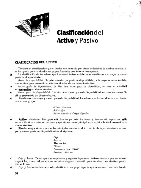 Clasificacion Del Activo Y Pasivo Clastfllcaci N Del Mw Y Pasivo Cla