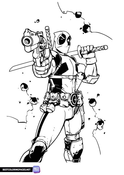 Coloring Pages Deadpool Free Printable Coloring Pages