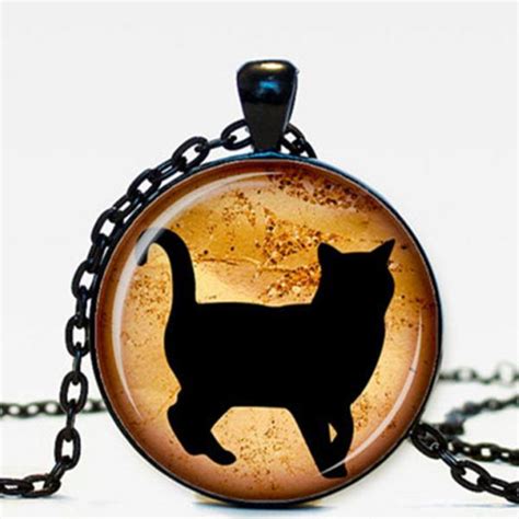 Black Cat Pendant Black Cat Necklace Black Cat Jewelry on Luulla