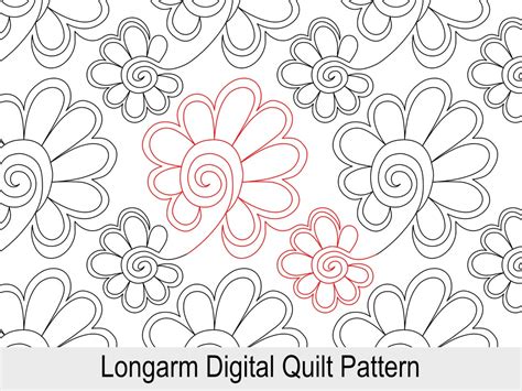 Longarm Quilting Pattern Edge To Edge Digital Pantograph For Computerized Quilting Machines