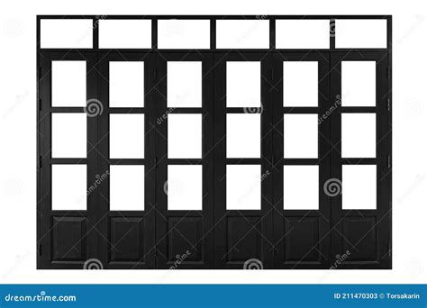 Puerta De Madera Con Bisagras Aislada Sobre Fondo Blanco Imagen De