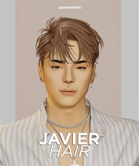 Javier Hair Johnnysims In 2024 Sims Hair Sims 4 Hair Male Sims 4 Teen