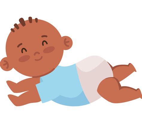 Afro Little Baby Lying Down 24096751 Png