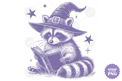 Vintage Witch Raccoon Feral Halloween Graphic By Hygge Artstudio