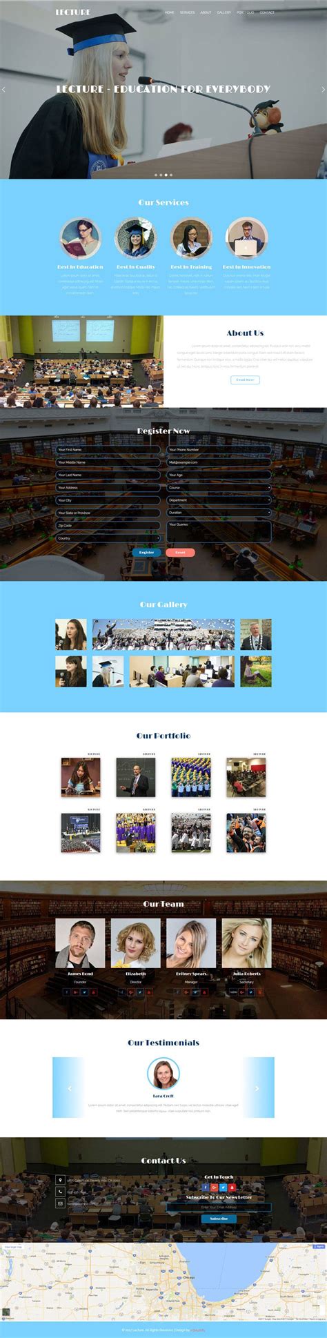 Lecture An Education Category Flat Bootstrap Responsive Web Template