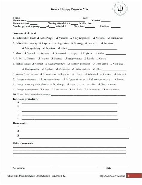 Speech Therapy Progress Notes Template