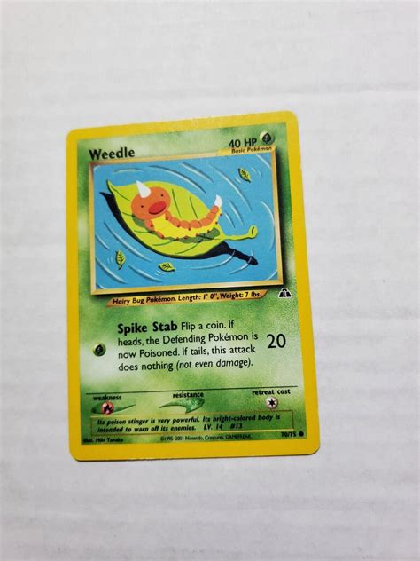 Pok Mon Tcg Weedle Neo Discovery Regular Unlimited Common Values Mavin