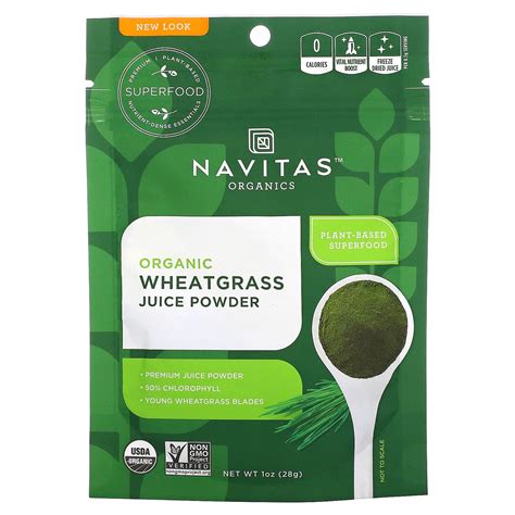 Navitas Organics Organic Wheatgrass Juice Powder 1 Oz 28 G