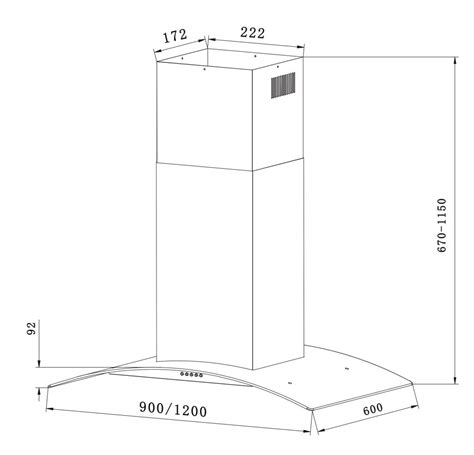 120cm Ar 120 809 Island Extractor Falco Domestic Appliances