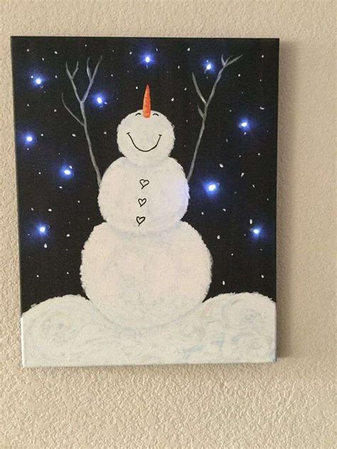 How To Make A Diy Light Up Canvas Art Christmas Paintings Christmas