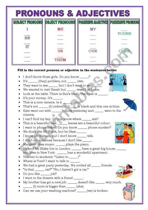 Nouns Pronouns Adjectives Worksheet | SexiezPicz Web Porn