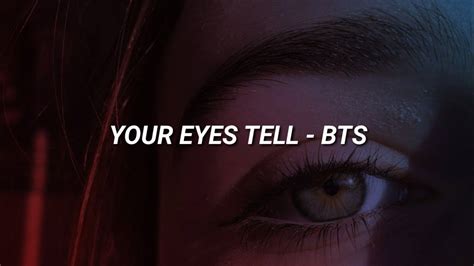 BTS 방탄소년단 Your Eyes Tell Easy Lyrics YouTube