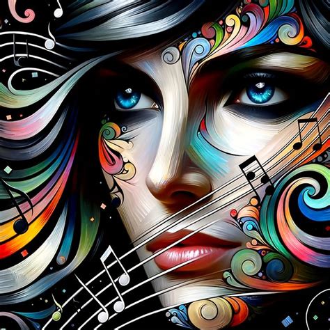 TemuDiy 5d Diamond Painting Kit Music Abstract Art Theme Round