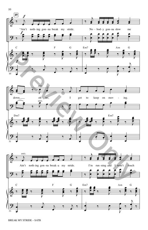 Break My Stride (SATB ) arr. Mark Brymer| J.W. Pepper Sheet Music