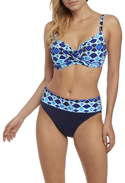 Fantasie Tuscany Underwire Wrap Front Full Cup Bra Sized Bikini Swimsuit Top Bra Size Bikini