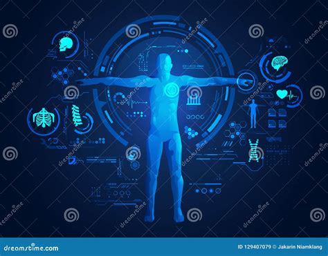 Body Scan Stock Vector Illustration Of Background Human 129407079