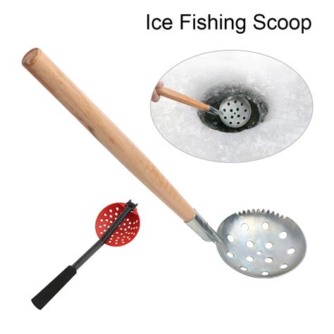 1Pcs Plastic/Stainless Steel Ice Fishing Spoon Ice Skimmer Ice Fishing ...