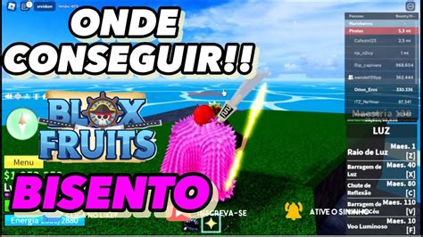 COMO E ONDE PEGAR A BISENTO NO BLOX FRUITS NÃO ACREDITEI NO PODER QUE