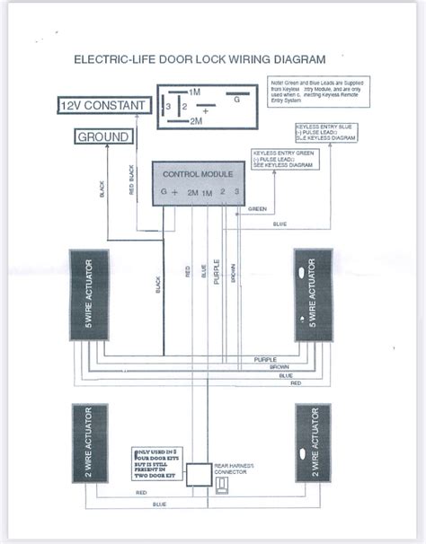 Power Door Locks And Keyless Entry Wiring