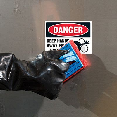 ToughWash Danger Labels Keep Hands Away Emedco