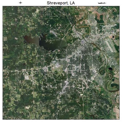 Aerial Photography Map of Shreveport, LA Louisiana