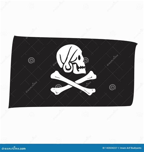 Flag Skull Vector Illustration for Various Design Needs Stock Vector ...