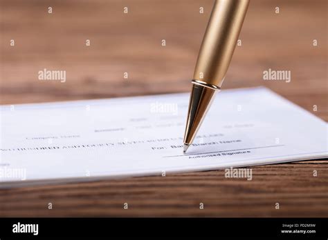 Cheque Book Pen Signature Hi Res Stock Photography And Images Alamy