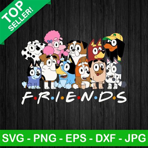 Bluey Friends Christmas SVG, Bluey Christmas SVG, Bluey SVG