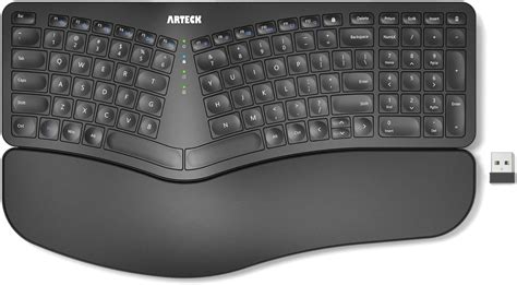 Logitech Wave Keys Wireless Ergonomic Keyboard With Cushioned Palm Rest