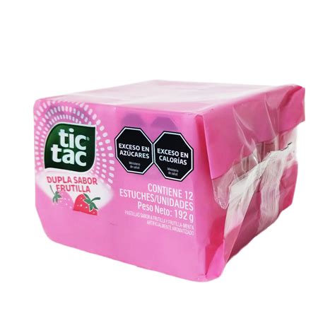 Tic Tac Pastillas Dulces Sabor Frutilla 16 G 12 Estuches