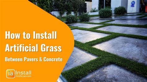 How To Install Artificial Grass Strips Between Pavers