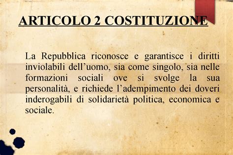 Articolo 2 Costituzione Commentato Slide Di Diritto Docsity