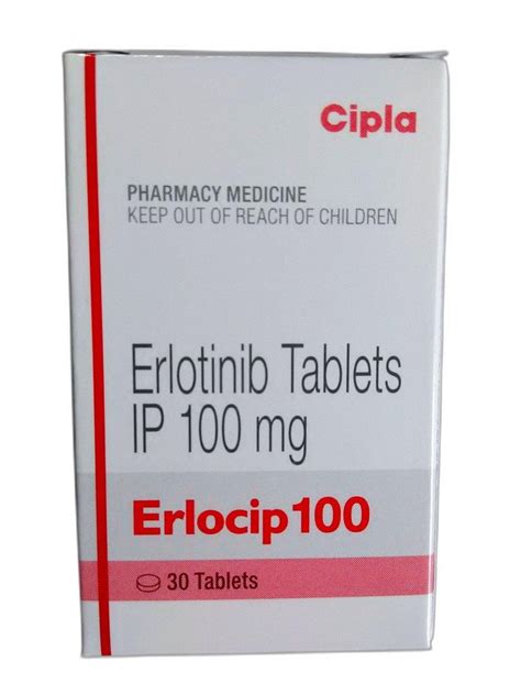 Erlocip Erlotinib Tablets 100 Mg Packaging Size 30 Tablet At 5415