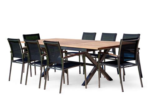 Gartengarnitur Edelstahl Teak Set Ausziehtisch X Cm